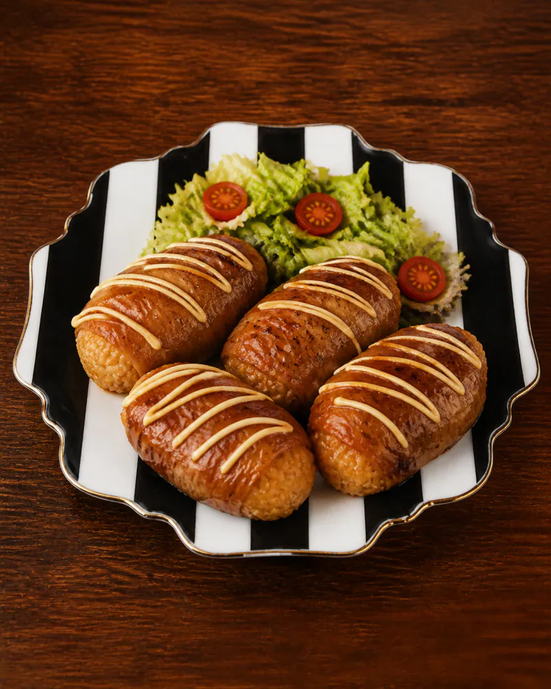 白ウサギの大好物！あまから肉まきおにぎり(4個)